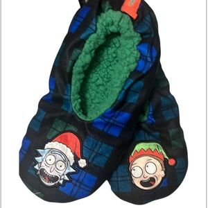Rick & Morty Holiday Slippers NWT Unisex